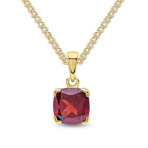 CUSHION GARNET PENDANT