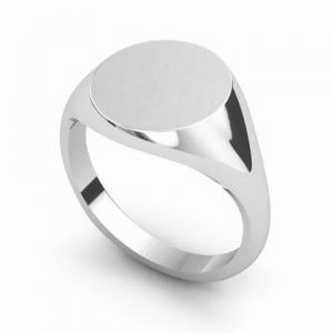 Sterling Silver 11mm Round Signet Ring