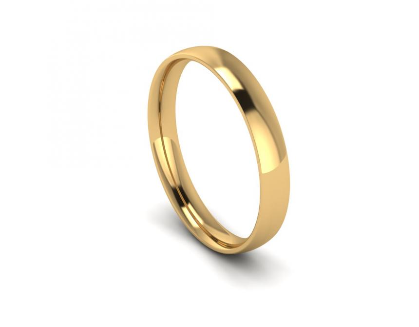 Modern Court Light Weight Band in 9ct Yellow Gold