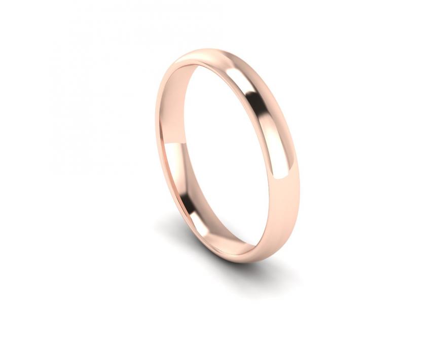 Slight Court Intermediate Weight Band in 9ct Rose Gold