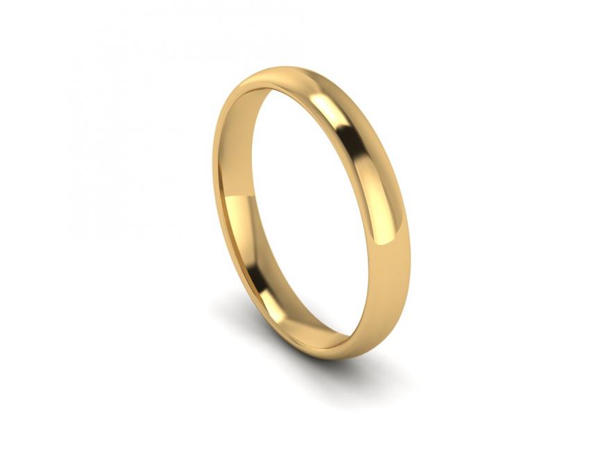 Slight Court Light Weight Band in 9ct Yellow Gold